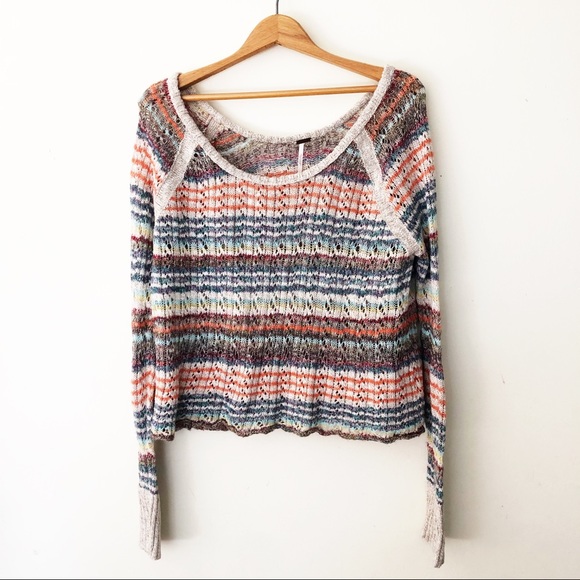 Free People Sweaters - Free People Multicolor Stripe Sweater Size M